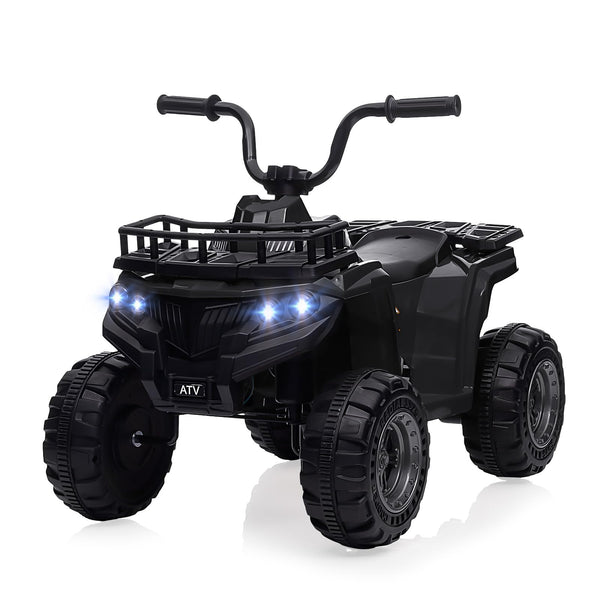 Garvee Ride - P Series: 12V Kids Ride On Electric Quad ATV, Ride Car Toy with Bluetooth Audio, High/Low Speed, LED Headlights, Battery Indicator & Radio Orange - Black