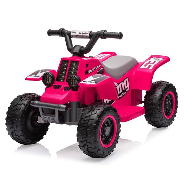 Garvee Ride - P Series: 6V Kids Ride On Electric ATV, Ride Car with LED Headlights, Ride-On Toy for Toddlers 1-3 Boys & Girls with Music, Forward & Reverse - Rose
