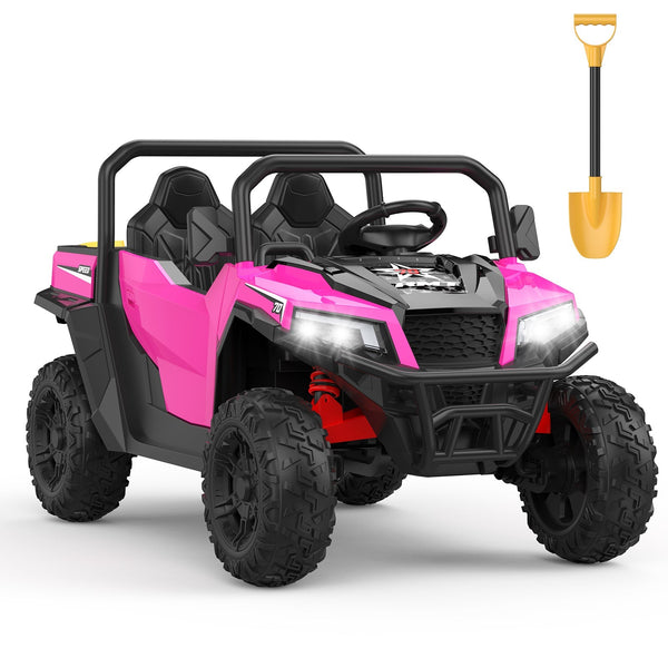 Garvee Ride - P Series: 24V Ride On Dump Truck for Big Kids, 4x4 Electric Car with Remote Control, Shovel, Bluetooth & Music, 24v Ride On Toys, Truck Car, Kids Electric Ride
