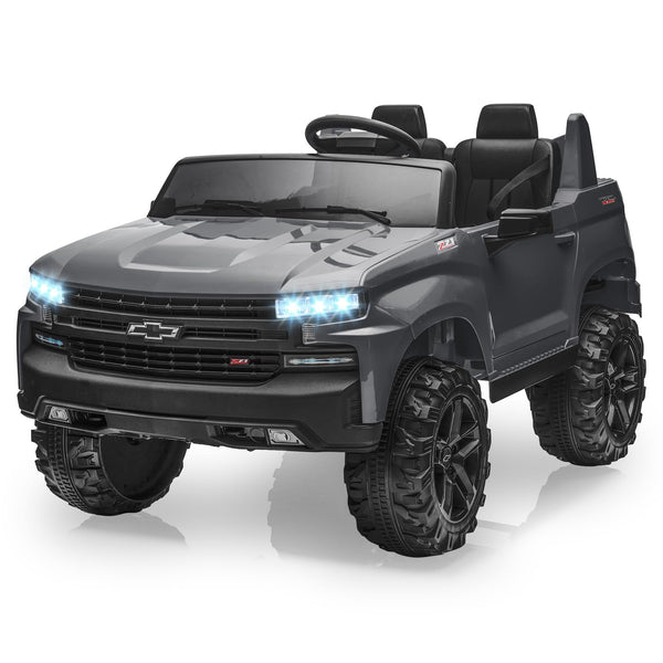 Garvee Ride - P Series: 24V 2-Seater Ride On Car For Kids For 3 - 8 years, Licensed Chevrolet Silverado - Grey