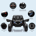 Garvee Ride - P Series: 24V Ride-On UTV: Remote Control, 200W Motor, Spring Suspension, Music, LED Lights, for Boys & Girls - Black