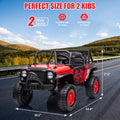 Garvee Ride - P Series: 2-Seater Ride On Truck for Kid, 24V Battery Powered Kids Car with Remote Control, 19" Extra Wide Seat, 2 Motors, Led Light, Enhanced Suspension - Red