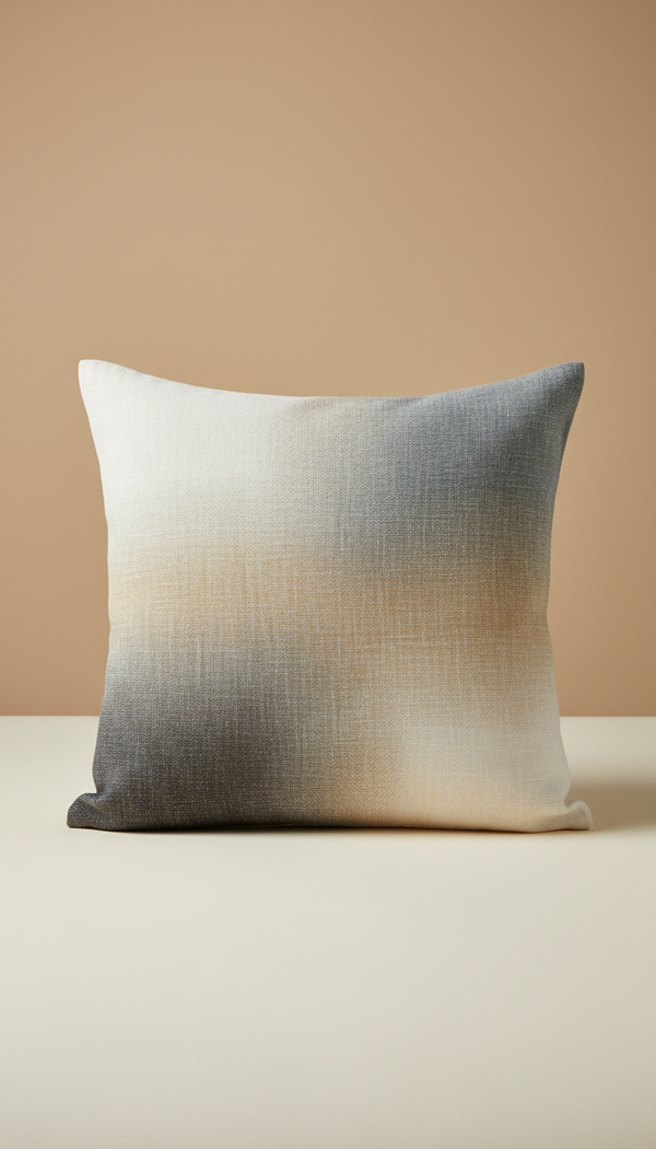 Linen Throw Cushion in Oat