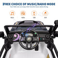 Garvee Ride - P Series: 24V 2 Seater Ride On Truck Car For Kid age 3 - 8 years, w/Remote Control, 4-Wheeler Suspension, 4x55W Powerful Engine, 4WD Battery Powered, LED Lights, Soft Braking - Black and White Mix