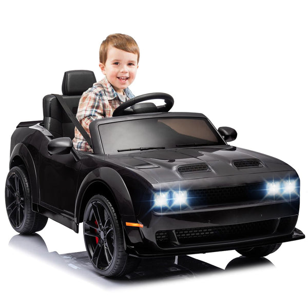 Garvee Ride - P Series: 12V Electric Vehicles Battery Powered with Remote Control, LED Lights, Bluetooth, MP3 for Boys Girls - Black
