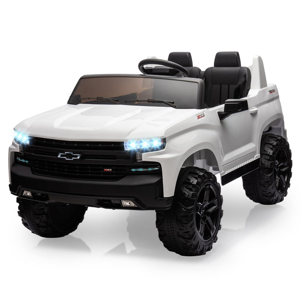 Garvee Ride - P Series: 24V 2-Seater Ride On Car For Kids For 3 - 8 years, Licensed Chevrolet Silverado - White