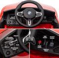 Garvee Ride - P Series: 12V Electric Ride On Car for 37-83 Months, w/RC,Licensed by BMW M4,Power Wheels for Boys Girls, with Suspension System,3 Speeds, Bluetooth, MP3, Double Door, LED Light - Red