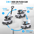 Garvee Ride - P Series: 4-in-1 Push Cars for Toddlers 1-3 with Led Lights, Music, Horn and Controllable Push Handle - White