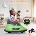 Garvee Ride - P Series: 12V Kids Bumper Car with Remote Control, LED Lights & 360 Degree Spin, Indoor and Outdoor Kids Toy for 18+ Months Kids - Green