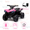Garvee Ride - P Series: 6V Quad ATV for Kids Toddler 3+ years, Max 55lb Capacity ，With LED, Music, Foot Pedal, Wear-Resistant Wheels, 1.9 MPH - Pink