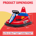 Garvee Ride - B Series: 6V Electric Ride On Toys for Kids 1.5-6 Years Old, Steering Wheel, 360 Degree Spin, 2-Speeds, Lights, Music & Horn, Safety Belts, Best for Birthday - Red