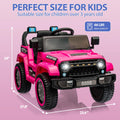 Garvee Ride - P Series: 12V Kids Ride-On Truck For Age 3+, Remote Control, LED, Music, 3 Speeds - Pink