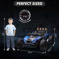 Garvee Ride - P Series: 24V Electric UTV,Ride On Toys for Big Kids,2x130W Powerful Electric Car with Remote Control， 4 Shock Absorbers，LED Lights,Music for Boys and Girls,Blue