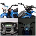 Garvee Ride - P Series: Kids Electric Ride on Motorcycle, Licensed Honda Battery Powered Motorbike Toy, with Training Wheels, Rechargeable Battery, Headlight, Engine Sounds, for Children Girls Boys - Blue