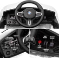 Garvee Ride - P Series: 12V Electric Ride On Car for 37-83 Months, w/RC,Licensed by BMW M4,Power Wheels for Boys Girls, with Suspension System,3 Speeds, Bluetooth, MP3, Double Door, LED Light - White
