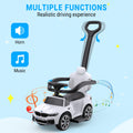 Garvee Ride - P Series: 4-in-1 Push Cars for Toddlers 1-3 with Led Lights, Music, Horn and Controllable Push Handle - White