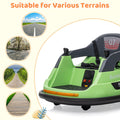 Garvee Ride - P Series: 12V Kids Bumper Car with Remote Control, LED Lights & 360 Degree Spin, Indoor and Outdoor Kids Toy for 18+ Months Kids - Green