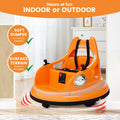 Garvee Ride - P Series: 12V Ride on Toddler Bumping Car W/Remote Control, LED Lights & 360 Degree Spin, ASTM Certified - Orange