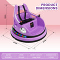 Garvee Ride - P Series: 12V Ride on Toddler Bumping Car W/Remote Control, LED Lights & 360 Degree Spin, ASTM Certified - Purple
