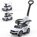 Garvee Ride - P Series: 4-in-1 Push Cars for Toddlers 1-3 with Led Lights, Music, Horn and Controllable Push Handle - White