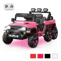 Garvee Ride - P Series: 24V 4WD Ride on Car Kids Ages 3-8, with 6 EVA Wheels, Battery Powered & Remote Control, 3 Adjustable Speeds, Soft Start, Battery Display, Music - Pink