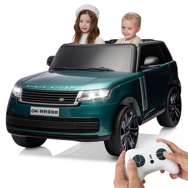 Garvee Ride - P Series: 24V 2-Seater Land Rover Ride-On Car For age 3+, With MP3, 3 Speeds, Remote Control, LED, 4-Wheel Suspension - Green