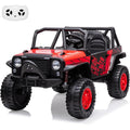 Garvee Ride - P Series: 2-Seater Ride On Truck for Kid, 24V Battery Powered Kids Car with Remote Control, 19" Extra Wide Seat, 2 Motors, Led Light, Enhanced Suspension - Red