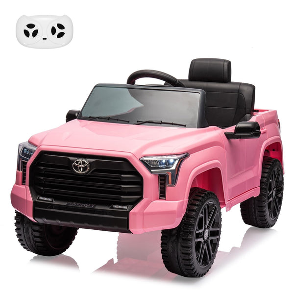 Garvee Ride - P Series: 12V Ride on Car For Kids Age 3+ , Licensed Toyota, with Remote Control, MP3, LED Lights, Suspension System, Double Doors, Safety Belt, Ride On Toys for Boys Girls - Pink