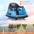 Garvee Ride - P Series: 12V Kids Bumper Car with Remote Control, LED Lights & 360 Degree Spin, Indoor and Outdoor Kids Toy for 18+ Months Kids - Blue