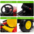 Garvee Ride - P Series: 12V Remote Control Tractor for Kids with 7-LED & Safety Belt - Red