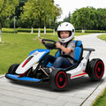 Garvee Ride - G Series: 6+,24V Drift Kart with 2X200W Strong Motor, 7AH Big Battery, Electric Pedals, Electric Go Kart Outdoor Race Toy - Blue