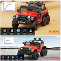 Garvee Ride - P Series: 24V 4WD Ride on Car Kids Ages 3-8, with 6 EVA Wheels, Battery Powered & Remote Control, 3 Adjustable Speeds, Soft Start, Battery Display, Music - Red