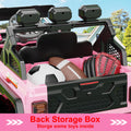 Garvee Ride - P Series: 24V 4WD Ride on Car Kids Ages 3-8, with 6 EVA Wheels, Battery Powered & Remote Control, 3 Adjustable Speeds, Soft Start, Battery Display, Music - Pink