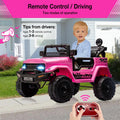 Garvee Ride - P Series: 12V Power Wheel Electric Car for Kids, Ride on Toys with Led Lights Bluetooth, 3 Speeds, Spring Suspension - Pink