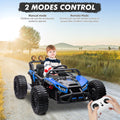 Garvee Ride - P Series: 24V Electric UTV,Ride On Toys for Big Kids,2x130W Powerful Electric Car with Remote Control， 4 Shock Absorbers，LED Lights,Music for Boys and Girls,Blue