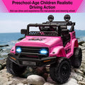Garvee Ride - P Series: 12V Power Wheel Electric Car for Kids, Ride on Toys with Led Lights Bluetooth, 3 Speeds, Spring Suspension - Pink