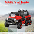 Garvee Ride - P Series: 24V 4WD Ride on Car Kids Ages 3-8, with 6 EVA Wheels, Battery Powered & Remote Control, 3 Adjustable Speeds, Soft Start, Battery Display, Music - Red