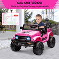 Garvee Ride - P Series: 12V Power Wheel Electric Car for Kids, Ride on Toys with Led Lights Bluetooth, 3 Speeds, Spring Suspension - Pink