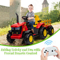 Garvee Ride - P Series: 12V Remote Control Tractor for Kids with 7-LED & Safety Belt - Red