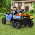 Garvee Ride - P Series: 24V 4WD Electric Ride On Dump Truck with Remote Control, 2-Seater, Music Player, LED Lights, Key Start Safety System, Durable Plastic, Off-Road Kids Toy for Ages 3+ - Blue