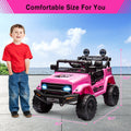 Garvee Ride - P Series: 12V Power Wheel Electric Car for Kids, Ride on Toys with Led Lights Bluetooth, 3 Speeds, Spring Suspension - Pink