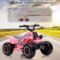 Garvee Ride - P Series: 6V Kids Ride On Electric Quad ATV, Ride Car with LED Headlights, Ride-On Toy for Toddlers 1-3 Boys & Girls with Music, Forward & Reverse - Pink