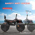Garvee Ride - P Series: 24V Kids ATV, Ride on Car 4WD Quad Electric Vehicle, 4x80W Powerful Engine, with 7AHx2 Large Battery, Accelerator Handle, EVA Tire, Full Metal Suspension, LED Light, Bluetooth&Music - Blake