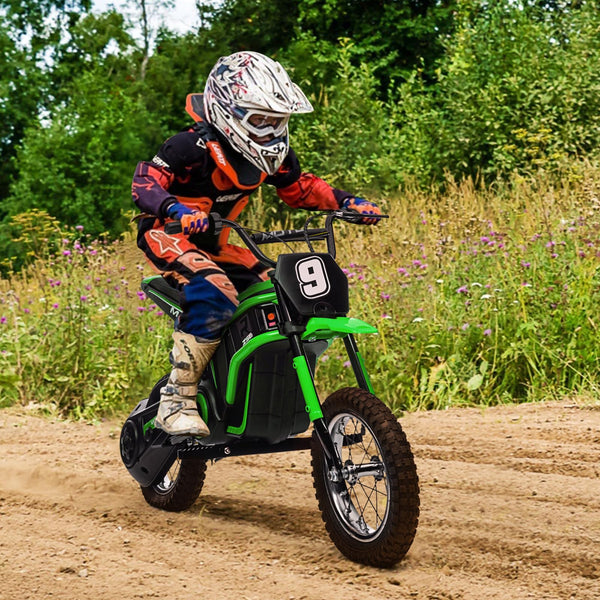 Garvee Ride - T Series: 24V-10A 350W Ride On Electric Dirt Bike For Kids Ages 5-17, 14.29MPH, 3-Speed - Green-7