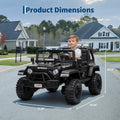 Garvee Ride - P Series: 2 Seater Ride On Car for Kids, 24V Electric Truck with Parent Remote Control, Spring Suspension, 2 Speeds, LED Headlight & Music Player, Kids Electric Vehicle for Aged 3-8 Years