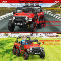 Garvee Ride - P Series: 24V 4WD Ride on Car Kids Ages 3-8, with 6 EVA Wheels, Battery Powered & Remote Control, 3 Adjustable Speeds, Soft Start, Battery Display, Music - Red