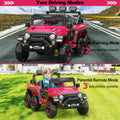 Garvee Ride - P Series: 24V 4WD Ride on Car Kids Ages 3-8, with 6 EVA Wheels, Battery Powered & Remote Control, 3 Adjustable Speeds, Soft Start, Battery Display, Music - Rose Red