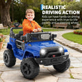 Garvee Ride P Series 12V Kids Electric Vehicles with Remote Control Spring Suspension, LED Lights, Bluetooth, 2 Speeds - Blue