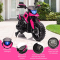 Garvee 6V Kids Electric Motorcycle with Training Wheels, Adjustable Speed 2-5 MPH, Durable Battery-Powered Ride-On Bike, Headlight & Music, Safe for Toddlers Outdoor Play