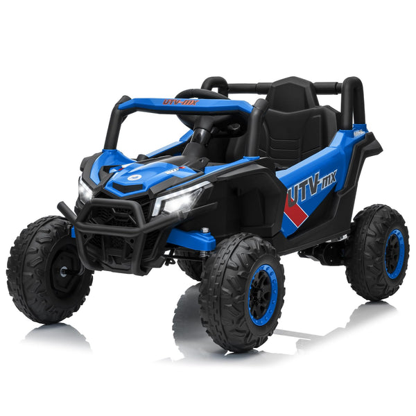 Garvee Ride - P Series: 12V Kids Ride On Car UTV Truck 4WD/2WD Switchable 4 Spring Suspension EVA Tires Safety Belt Double Doors Remote Control Ages 3-8